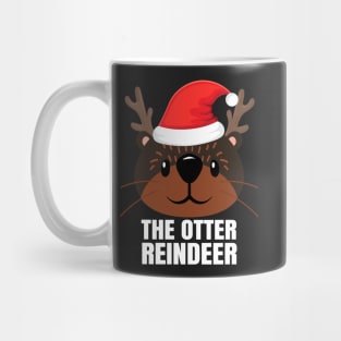 Cute Zoo Animal Christmas Pajama Shirts for Xmas The Otter Reindeer Cute Animal Pun Funny Otter Christmas Mug